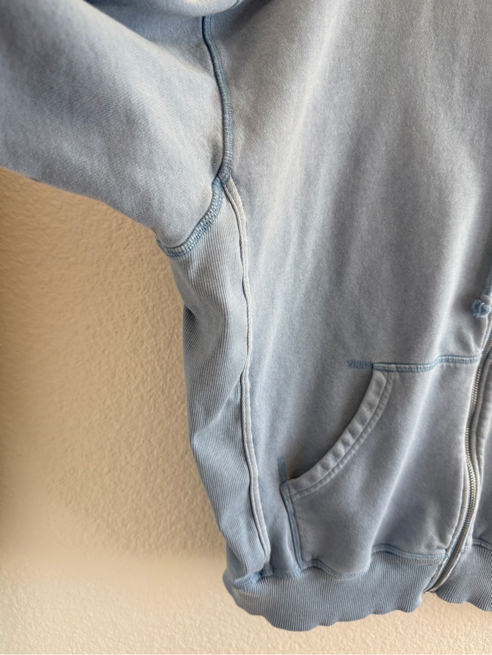 Aeropostale Unisex Full-Zip Light Blue Hoodie - Picture 5 of 11
